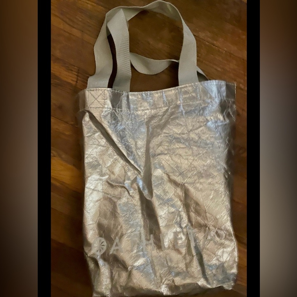 Athleta Reusable Shopping Bag Silver - Picture 2 of 10